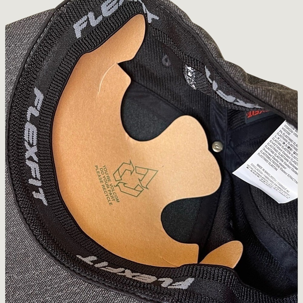 Volcom Full Stone Flexfit Hat Cap Charcoal Mens Large XL Gray Logo NWT - Picture 8 of 13